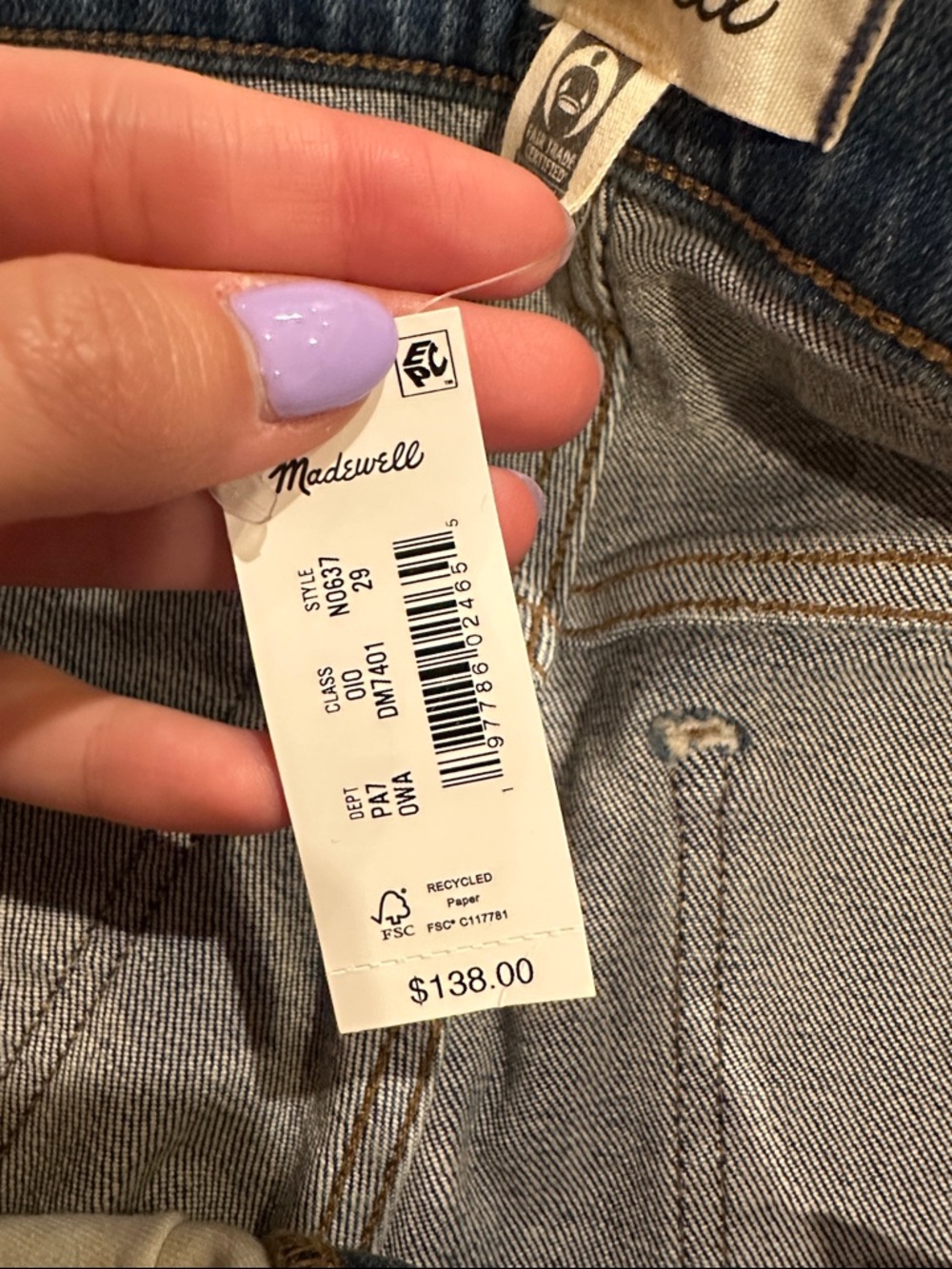 Madewell Blue Ankle Crop Jeans - Picture 4 of 4